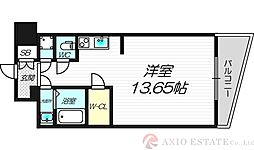 セレニテ新大阪弐番館 ワンルームの間取図画像
