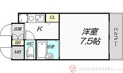 第15東昌ハイツ 1Kの間取図画像