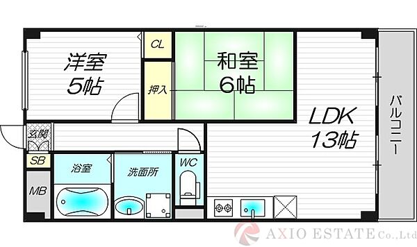 ドミール木川東 ｜大阪府大阪市淀川区木川東3丁目(賃貸マンション2LDK・4階・55.00㎡)の写真 その2