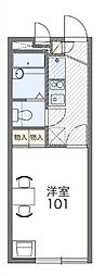 レオパレスカメリア 1Kの間取図画像