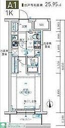 MAXIV生田 1Kの間取図画像