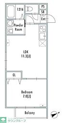 GRANPASEO下北沢III 1LDKの間取図画像