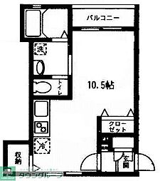 GROVE ワンルームの間取図画像
