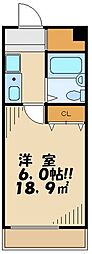 ダイホープラザ桜上水 1Kの間取図画像