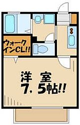 ルナエイト 1Kの間取図画像