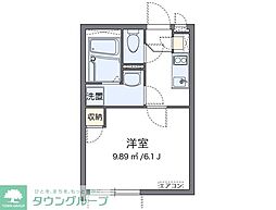 クレイノガーデンハイム 1Kの間取図画像