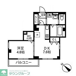 クレスト下北沢 1DKの間取図画像