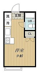 メゾン富貴 1Kの間取図画像