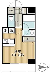 サンクレール高井戸 ワンルームの間取図画像