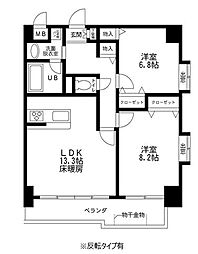 スペリオコート狛江 2LDKの間取図画像