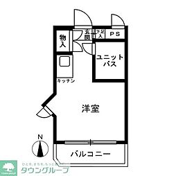 メゾン・ド・セプトル 4階1Kの間取り