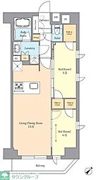 ＡＩＦＬＡＴ渋谷西原 2階2LDKの間取り