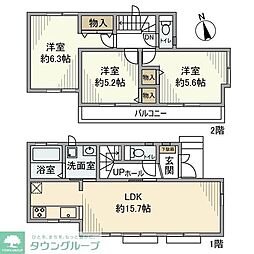 下高井戸戸建 3LDKの間取り