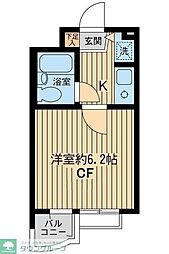 スクエア世田谷 1階1Kの間取り