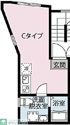 プレミア八幡山 4階ワンルームの間取り
