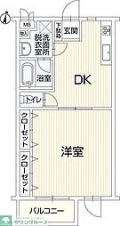 グラントレゾール明大前 1階1DKの間取り