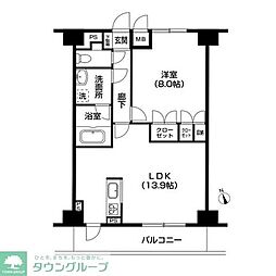 ハイネストレジデンス　II 5階1LDKの間取り