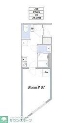 防音マンション　プロス千歳烏山　らしくらす 3階1Kの間取り