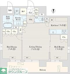 グランレスト渋谷大山町 701 7階2LDKの間取り