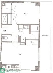 マートルコート調布第2 7階1LDKの間取り