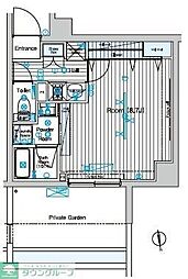 ブライズ下北沢 1階1Kの間取り