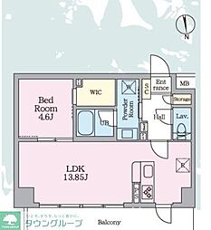 Daiwaグレイスメゾン二子玉川 1LDKの間取図画像