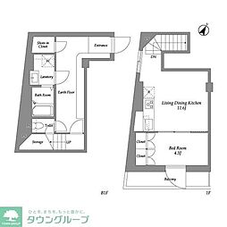 ザ・レジデンス用賀 1LDKの間取図画像