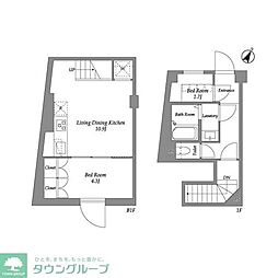 ザ・レジデンス用賀 2LDKの間取図画像