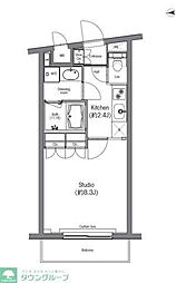 Aden北沢 1Kの間取図画像