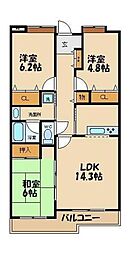 プレイス・アイズ 3LDKの間取図画像