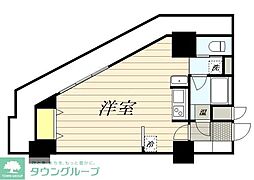HF駒沢公園レジデンスTOWER ワンルームの間取図画像