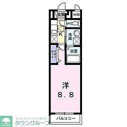 ブレーメンハウス 1Kの間取図画像