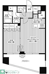 グランハイツ代々木 1LDKの間取図画像