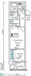 世田谷区北沢1丁目マンション 1LDKの間取図画像