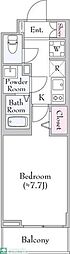 Log登戸Station side 1Kの間取図画像