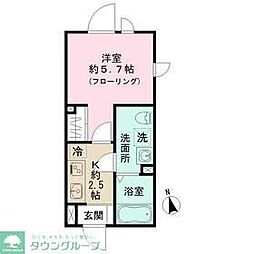 STRIPES 豪徳寺 1Kの間取図画像