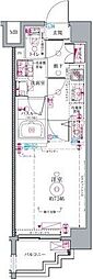CREVISTA代田橋 1Kの間取図画像