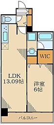 FortuneDemeure 1LDKの間取図画像