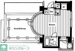 マートルコート駒沢大学 ワンルームの間取図画像