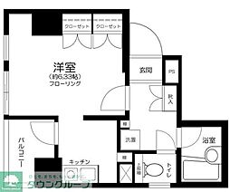 アピス三軒茶屋 1Kの間取図画像