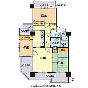 間取り:3LDKの角住戸です! 間取り:3LDKの角住戸です!