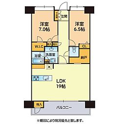 サンメゾン水前寺駅前ゲート 2LDKの間取図画像