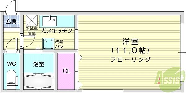 シティノースワン ｜北海道札幌市中央区大通東5丁目(賃貸マンション1K・4階・28.80㎡)の写真 その2