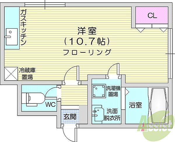 第一田辺ビル ｜北海道札幌市中央区大通西24丁目(賃貸マンション1R・5階・32.28㎡)の写真 その2