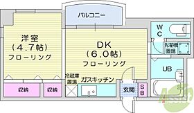 フォーライフ大通南  ｜ 北海道札幌市中央区南一条西14丁目（賃貸マンション1DK・2階・27.24㎡） その2