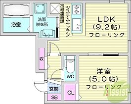 北海道札幌市北区北十五条西3丁目（賃貸マンション1LDK・2階・34.31㎡） その2