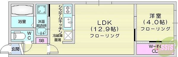 RAGUSAN5W17A ｜北海道札幌市中央区北五条西17丁目(賃貸マンション1LDK・3階・39.00㎡)の写真 その2