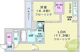 ブランキューブ.612  ｜ 北海道札幌市中央区南六条西12丁目761-21（賃貸マンション1LDK・4階・38.01㎡） その2