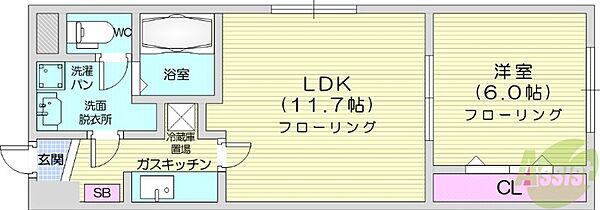 ラテルネ公園通り ｜北海道札幌市中央区南八条西12丁目(賃貸マンション1LDK・1階・40.29㎡)の写真 その2