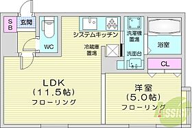 北海道札幌市北区北二十一条西5丁目（賃貸マンション1LDK・3階・36.19㎡） その2